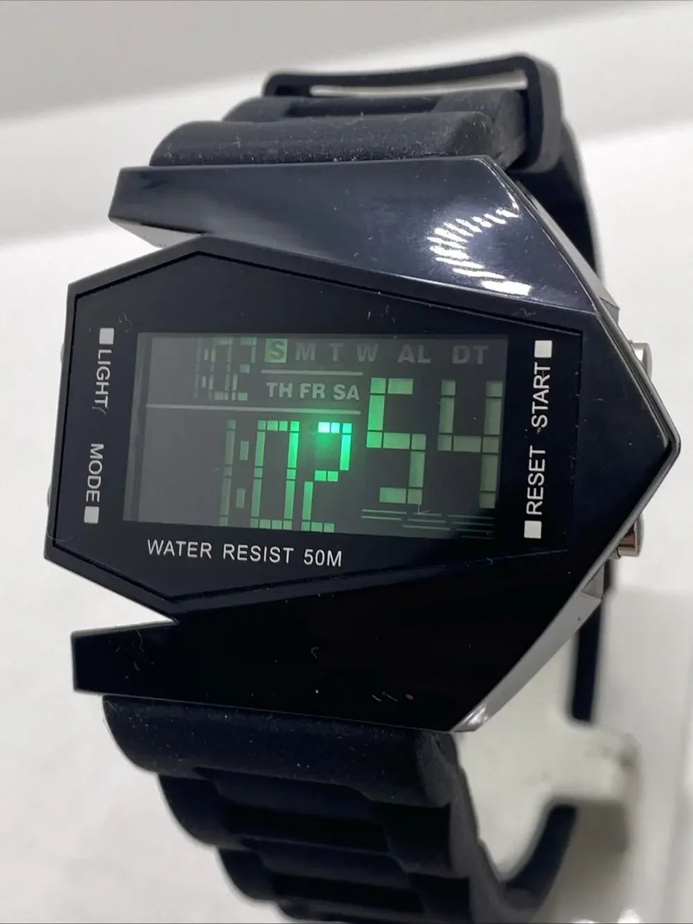 Mens Light Up UFO Aircraft Watch Works New Battery